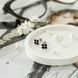 Серьги серебряные пуссеты Цветок с черными фианитами в лепестках ЛК-0440рт фото 4